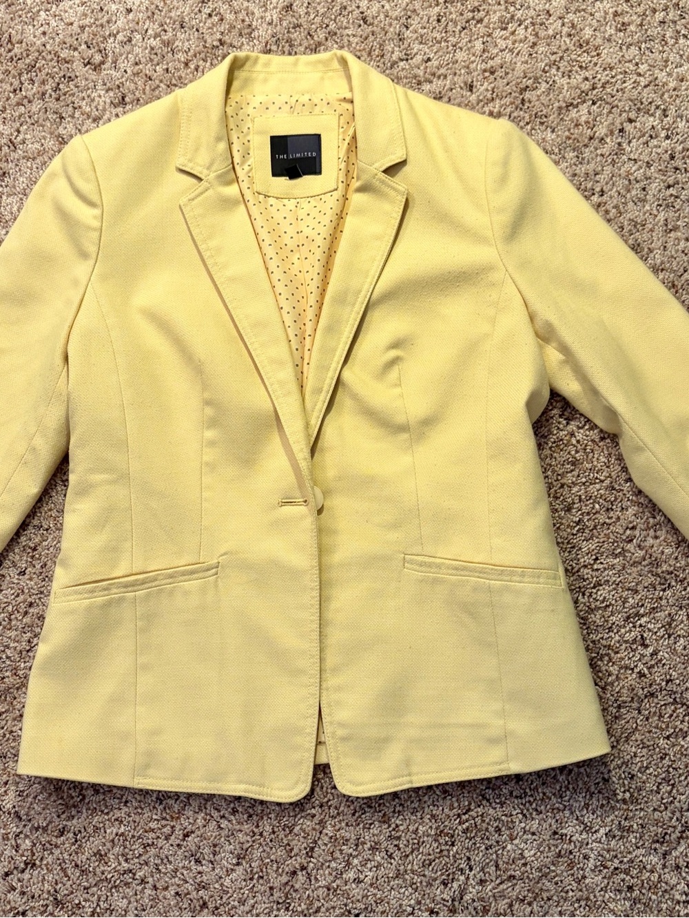 The Limited Yellow Women's Tailored Short Blazer